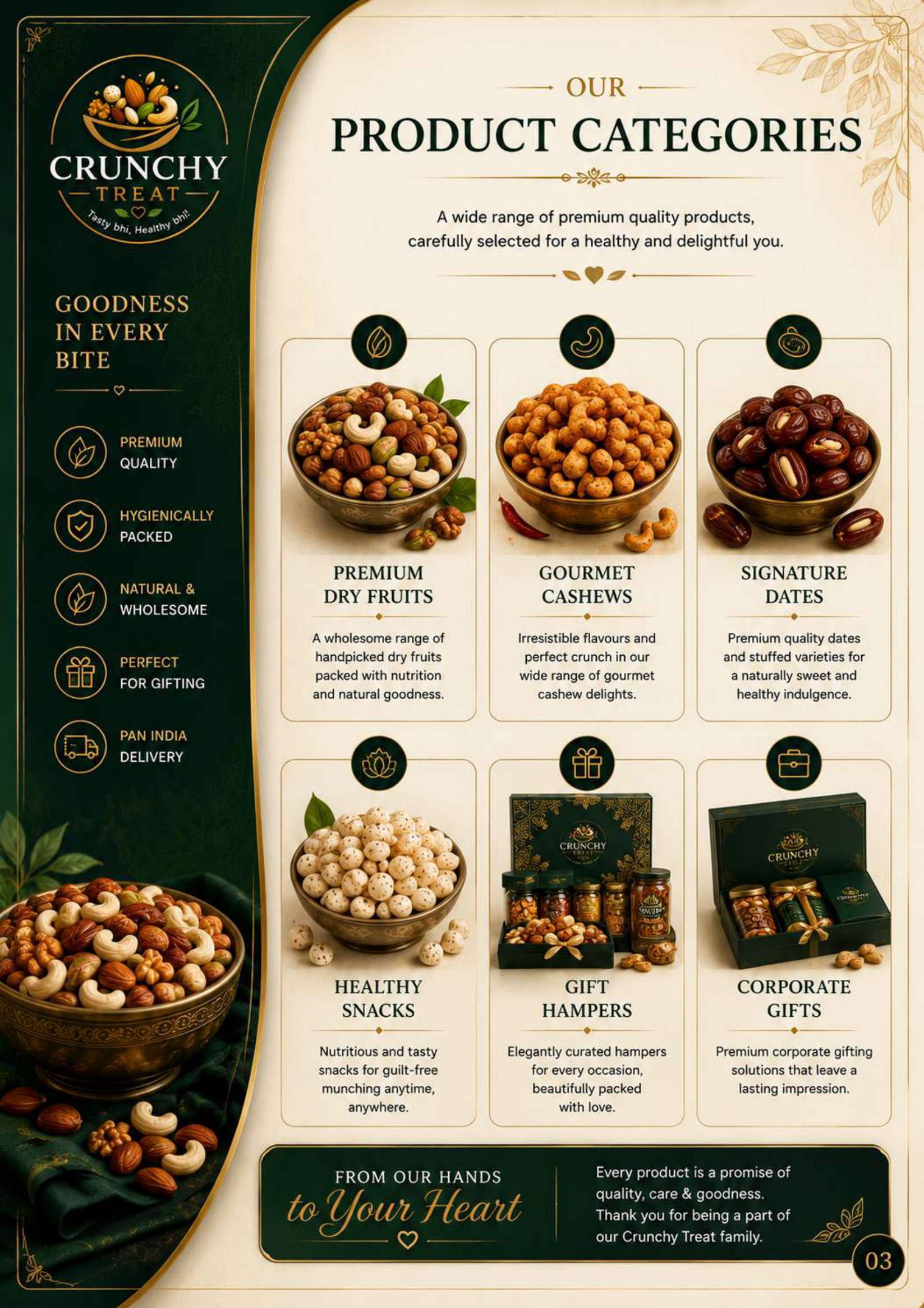 Crunchy Treat premium product range